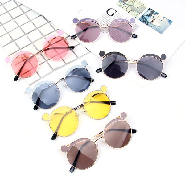 

2019 новый милый мышь уха солнцезащитные очки дети мальчик девочка ясно смолы линзы солнцезащитные очки дети мода металл новорожденных девоч, Blue