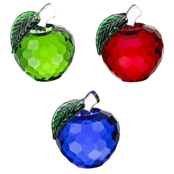 

3pcs colorful crystal paperweight exquisite crafts art collection gift