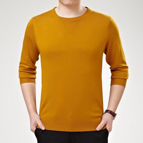 

new 2017 autumn winter new style men male knitted sweater casual england style round neck long sleeve shirts plus size, White;black