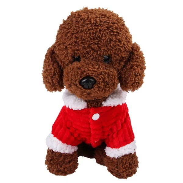

puppy clothing christmas costume 2 legged coat winter warm red thickening reindeer red jacket dogs dog apparel
