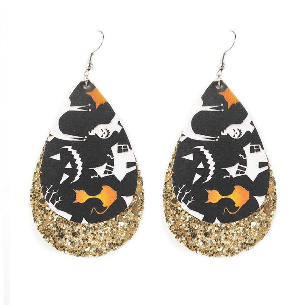 

cpop цвет искусственной кожи серьги новый футбол американский флаг капли воды серьги мода хэллоуин аксессуары для вечеринок девушка подарок, Silver