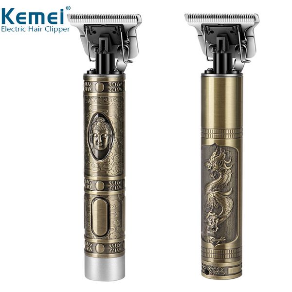 

hair clipper kemei km-1974a professional hair clipper barber hair trimmer for men retro buddha cordless edge electric cutting machine