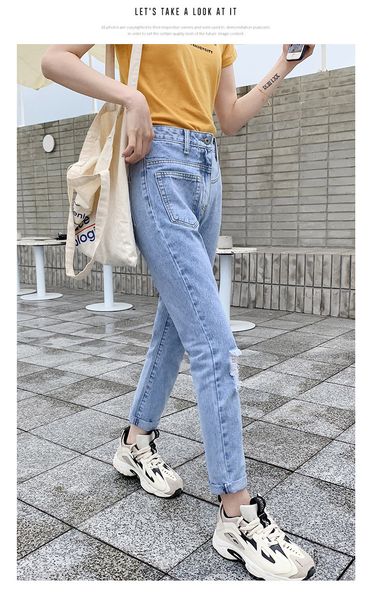 

navy blue female new tide turnip pants corduroy and feet