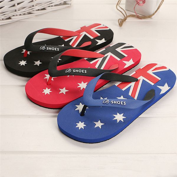 

men american flag anti skidding flip flops slipper sandals beach shoes mans footwear terlik kapcie slides 40fe11, Blue;gray