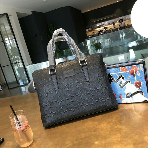 

brand designer briefcase simple mens leather briefcase solid large business man bag lapbag messenger bag for men