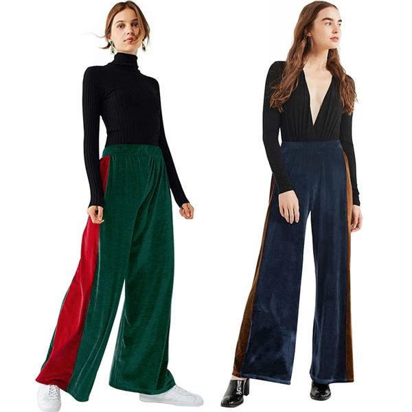 

casual sports style loose casual fashion women luxury brand elastic waist pants wide leg pink capris, Black;white