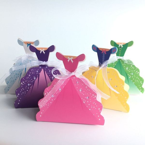 

50pcs girls princess candy box baby shower favor birthday box present kids party decoration wedding gifts for guests