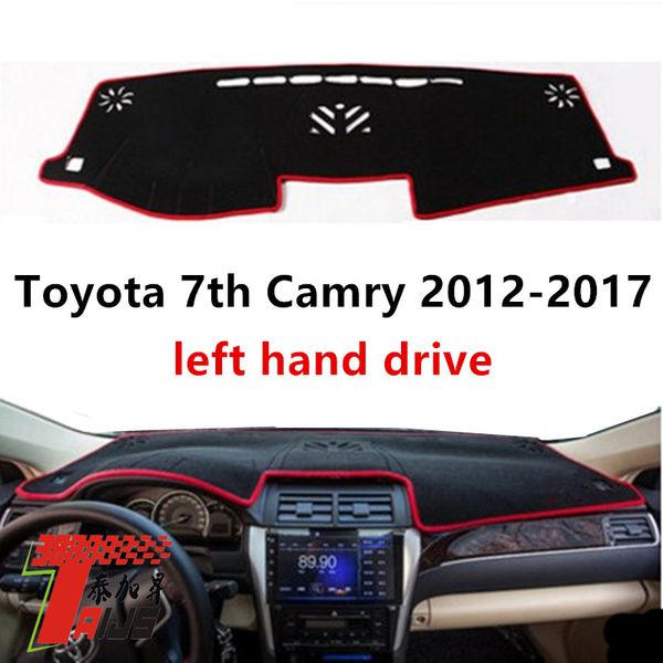 

taijs left hand drive car dashboard cover for 7th camry 2012-2017 dacron anti uv auto car dashboard carpet mat for