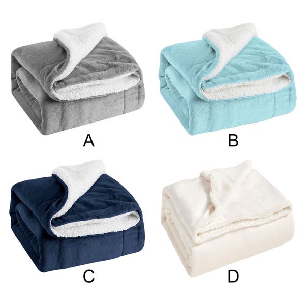 

solid color dual sided microfiber fleece blanket plush fuzzy soft throw blankets for couch sofa