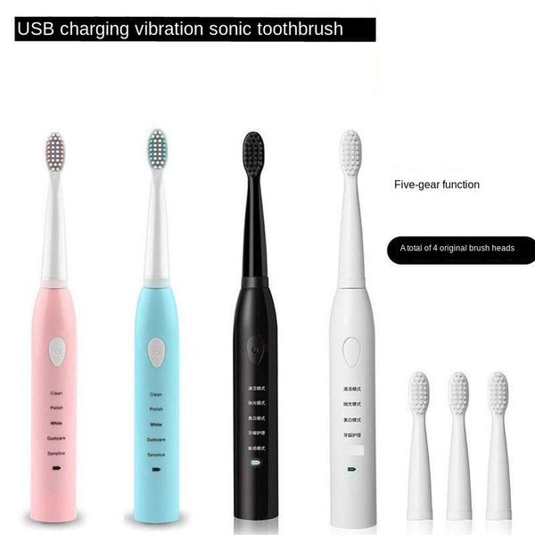 

electric toothbrush sonic wave rechargeable smart chip toothbrush head replaceable whitening tooth brush