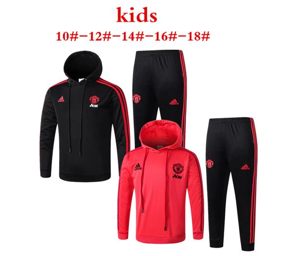

new 19 20 man united kids football hoodies pogba 2019 2020 home away children jacket jersey lukaku boys windbreaker coat, Gray;blue