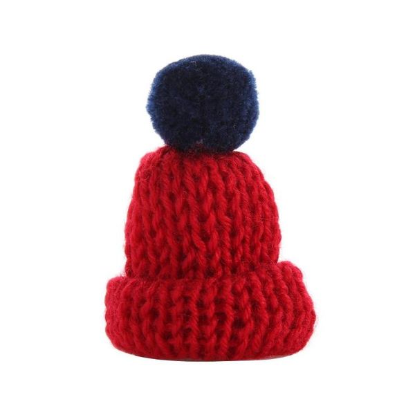 

fashion knitted pom pom hat brooch pin women christmas dress scarf accessory, Gray