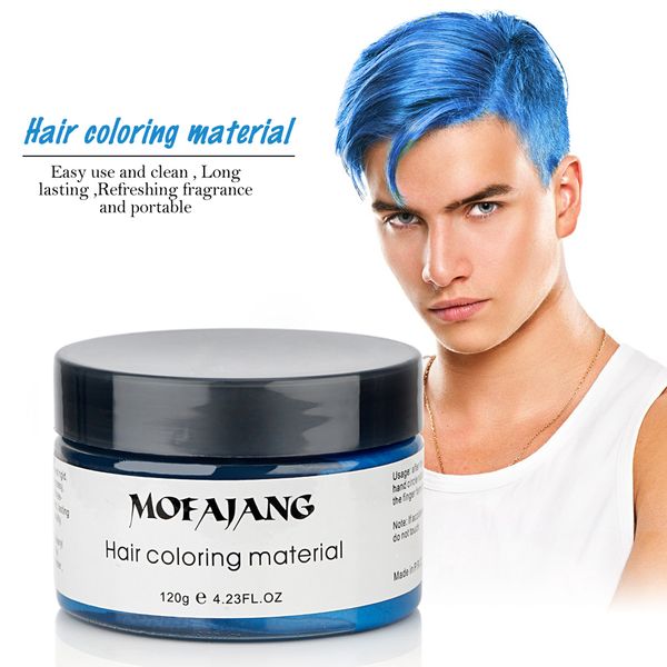

2019 hair wax hair coloring mateial 100% natural ingredients hair styling big skeleton slicked 8 colors ing