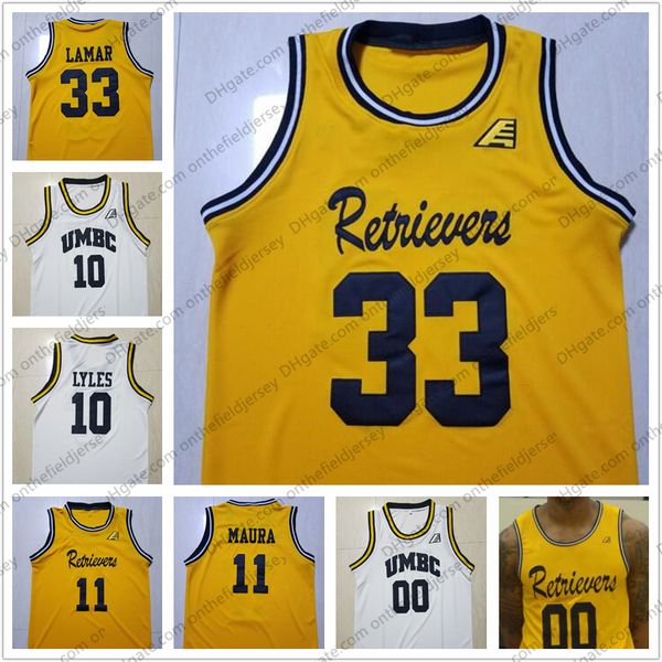 

пользовательские #10 jairus lyles 11 kj maura 33 arkel lamar золото белый сшитые любое имя номер ncaa колледж баскетбол трикотажные изделия, Black