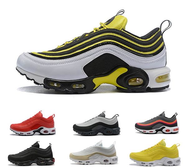 

2019 new 97 97s tn plus running shoes men mens triple black blue champagne gold trainers sneakers chaussure tn outdoor sports shoe 40-45