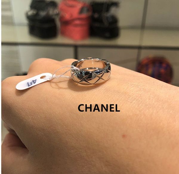 

Brand de igner diamond ring famou tainle teel channel ring women luxury wedding ring ro e gold ilver jewelry gift