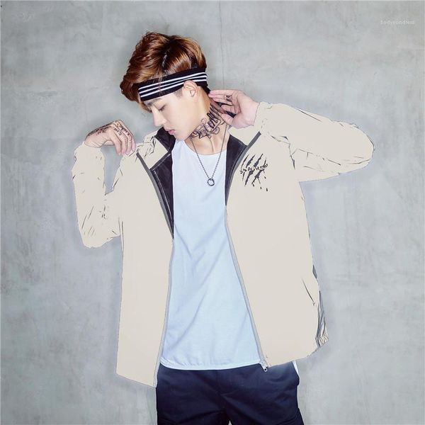

print panelled mens 3m reflective jackets casual males clothing cool mens designer 3m reflective jackets fashion scratch, Black;brown