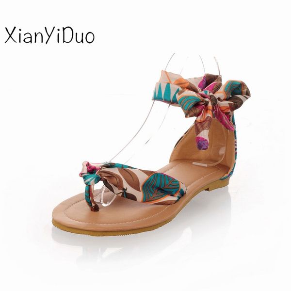 

fashion 2019 summer ethnic women's shoes assorted flat heels sandals ankle strap plus size34-43 goods china/326-4, Black