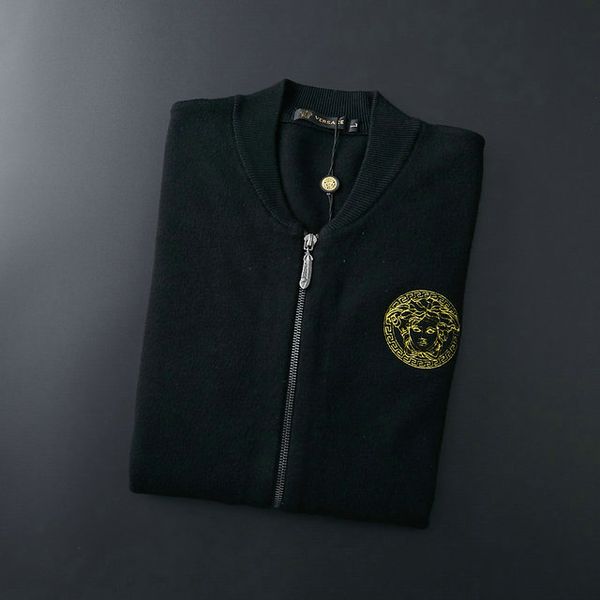 

medusa sweater 2020 new mens designer sweater v-neck fashion zip cardigan jacket classic brand badge logo mens, White;black