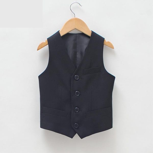 

vest child black vest children's clothing boy age 3-14 years 398, Blue