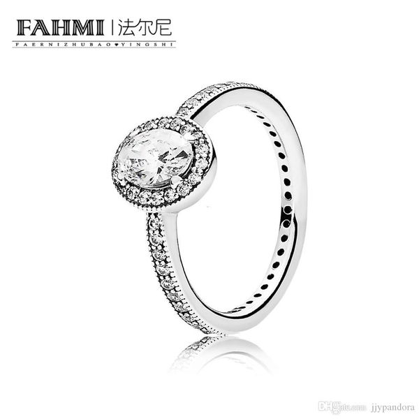 

fahmi 100% 925 sterling silver 1:1 original authentic charm 191017cz temperament fashion glamour retro ring wedding women jewelry, Slivery;golden