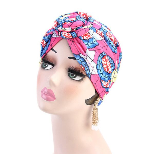 

2020 женщины knotted банданы эластичный тюрбан мусульманская hat twist узел индия hat lady химиотерапия cap хиджаб heqadwrap женщины волос a