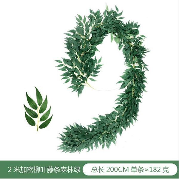 

190g pcs 2m artificial plants eucalyptus leaves artificial flower leaves rattan wedding home decor wall hanging table bouquet