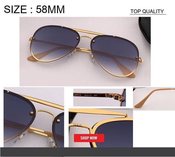 

2019 новый топ дизайнерский бренд металлическая рамка blaze солнцезащитные очки женщины ретро пилот зеркало вспышка солнцезащитные очки ocul, White;black