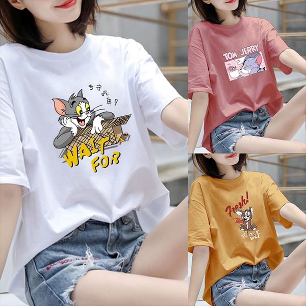 

pure women's short sleeve clothing cotton t-shirt cotton t-shirt ins fashion 2020 personalized clothes foreign style student female, White