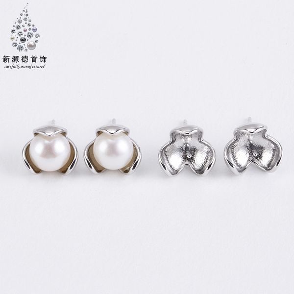 

корейский стиль ювелирных изделий стерлингового серебра 925 pearl серьги простой hipster серьги оправы аксессуары, Golden