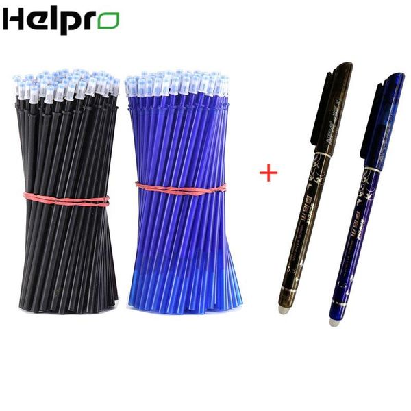 

4/22/30pcs erasable pen refill set 0.5mm washable handle blue black ink student school office writing stationery wholesale