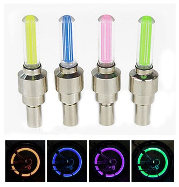 

bike lights mountain road bike bicycle lights leds tyre tire valve caps wheel spokes led light 7 color auto lamp lamps bl03