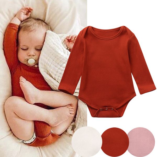 

newborn infant baby girls boys long sleeve solid soft clothes, Blue