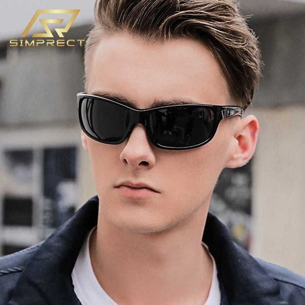 

simprect 2020 new polarized sunglasses men tr90 fashion sport square sunglasses mirror driver's anti-glare sun glasses for men, White;black