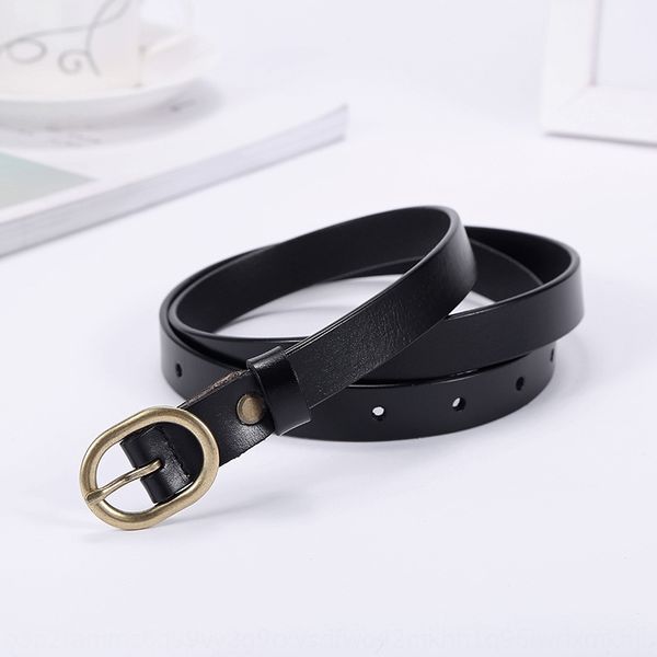 

women's calf leather oval alloy buckle women's jeans pin jeans calf leather belt oval alloy pin buckle belt, Black;brown