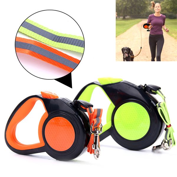 

3m 5m 8m nylon walk pet reflect leashes automatic leash for medium and big dog walking reflective pet dog retractable leash lead