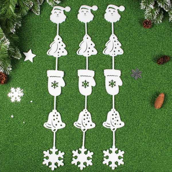 

diy foam white fake snowflakes hanging decoratio window clings decal christmas decoration