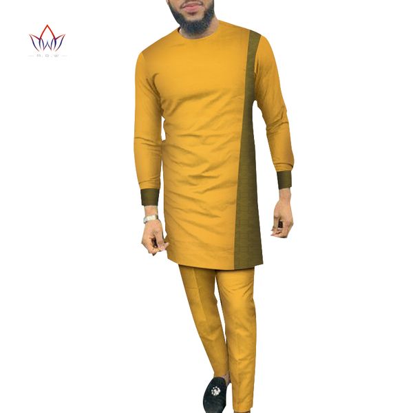 

bazin riche men 2 pieces pants sets african design clothing african clothes casual men long shirts and pants sets wyn684, Red