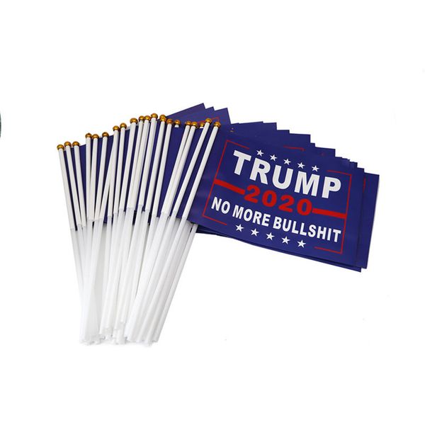 

trump 2020 hand signal flag american vote election mini flags waterproof paper hand waving flag president donald banner garden flags e3307
