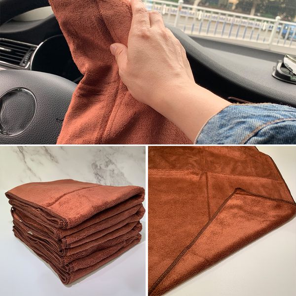 

1pc microfiber towel car auto cleaning drying absorbent cloth soft car care cloth duster detailing wash 35x75cm
