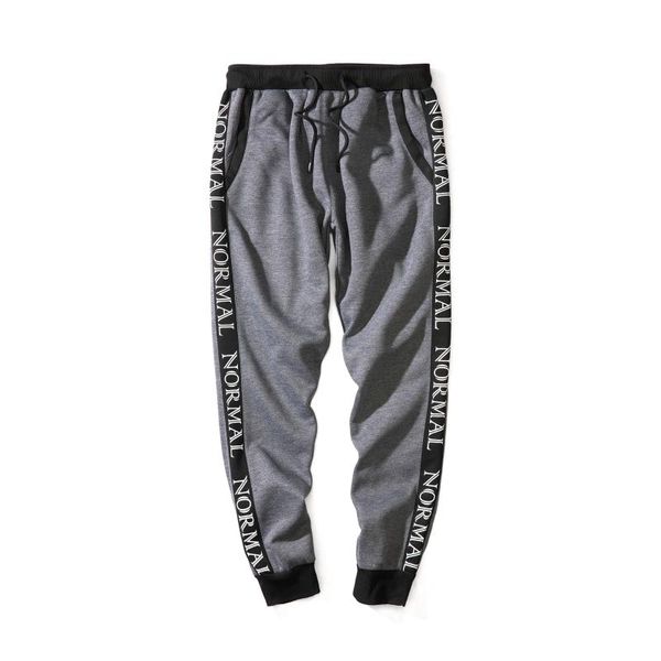

autumn and winter 2019 new leisure pants sportswear men's loose tie trousers men's loose waist youth trend, Black