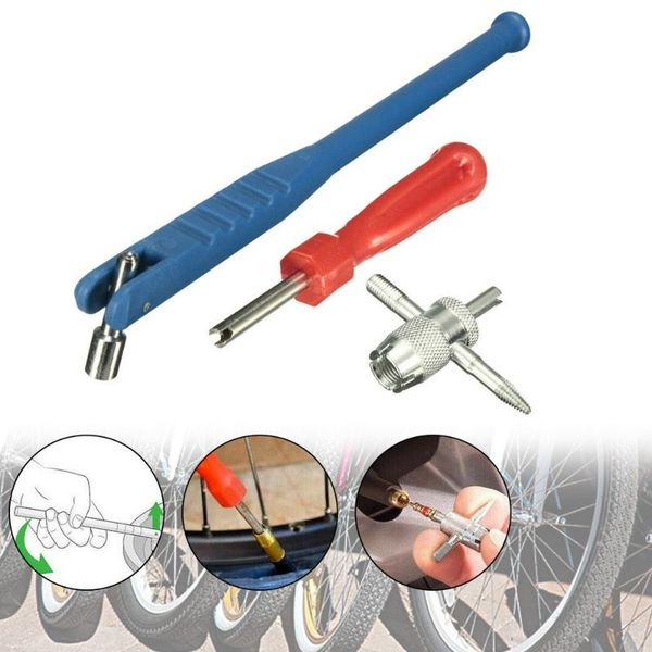

3pcs 29cm car tires valve stem installation puller tube metal repairing removal wrench tool set tire repair tools