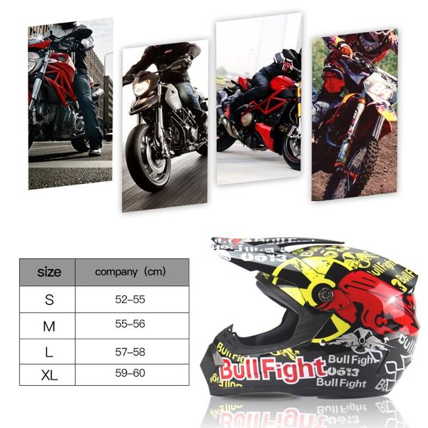 

motorcycle motocross off road helmet racing helmets xl