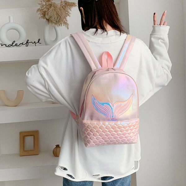 

new mermaid sequin glitter bling backpacks pu leather bag women fashion backpacks