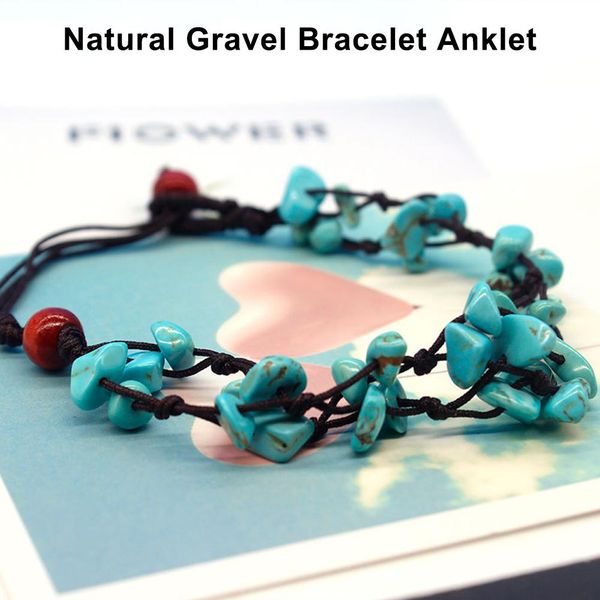 

fashion jewelry fashion bracelet anklet natural irregular gravel personality rope hypoallergenic girl gift adjustable, Black