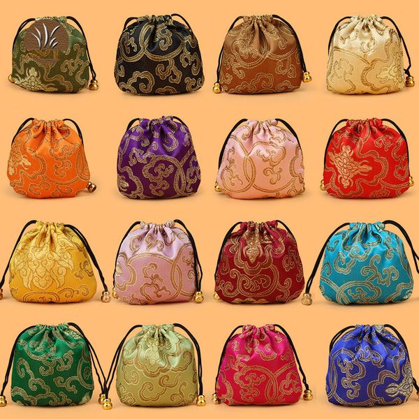 

Оптовая 30шт китайского Handmade Silk подарки сумка кошелек ювелир Rolls мешок подарок