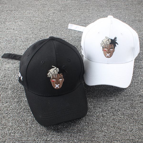 

funny avatar pattern men cotton baseball cap 2019 singer xxxtentacion dreadlocks snapback men women hip hop hat bone garros hat, Blue;gray