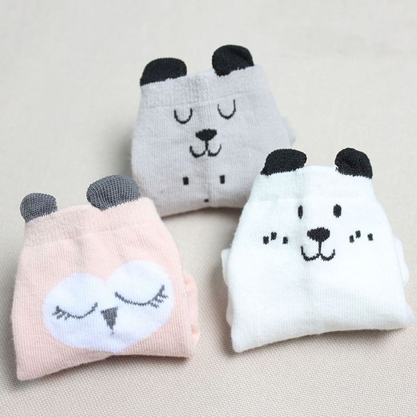 

newborn baby lovely cute cartoon socks infant toddler boys girls cotton anti-slip floor socks for 0-4 years children, Pink;yellow