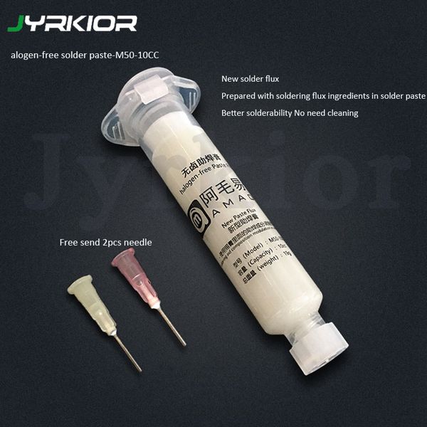 

amaoe halogen lead-rosin soldering paste flux solder ball solder paste for motherboard soldering repair
