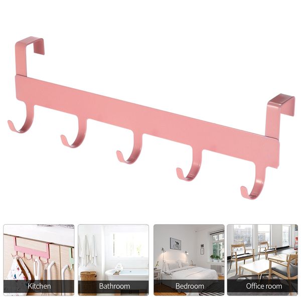 

space-saving door hook multifunctional living room wall hanging hooks coat holder robe towel clothes hook rack with 5 hooks